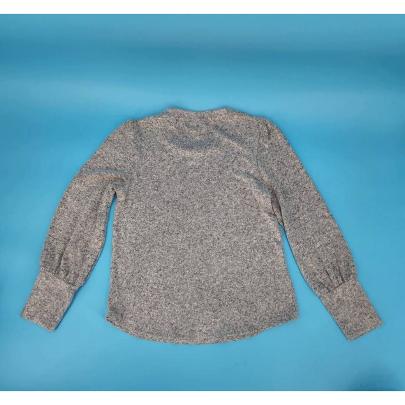 Pink Rose Womens Pullover Sweater Gray Marled Long Sleeve Scoop Neck M - Picture 4 of 8